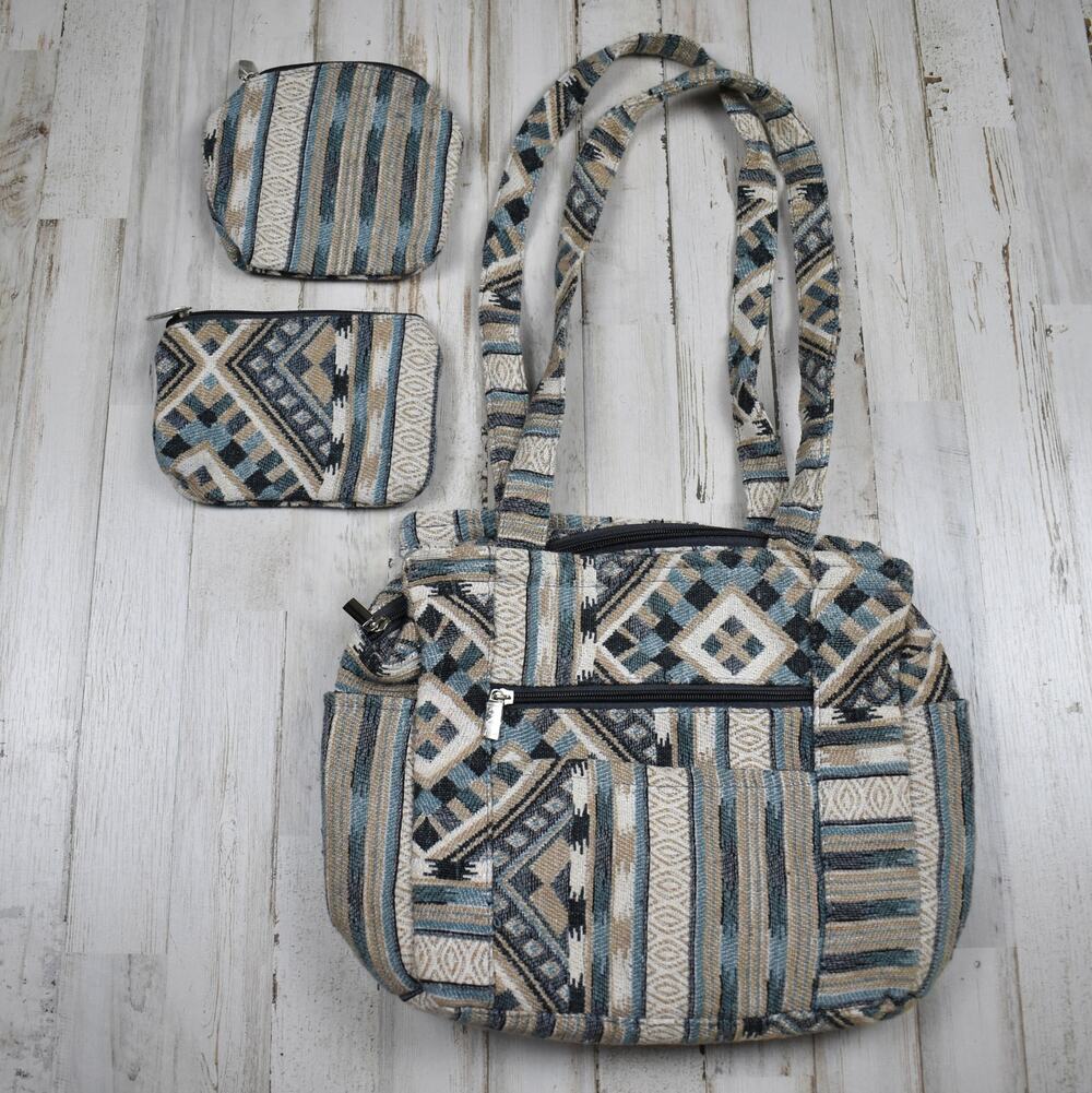 Canyon Sky Southwest Shoulder Bag Purse & Mini Travel  Bags Beige Aztec Western